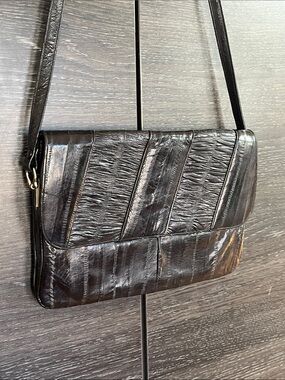 Vintage 80’s Eel Skin Leather Bag